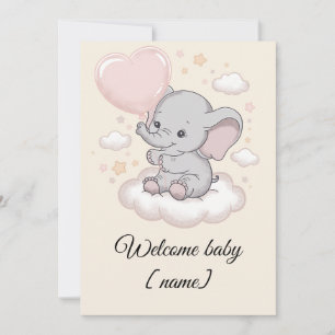 Tarjeta de felicitación personalizada para baby sh