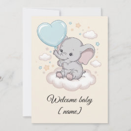Tarjeta de felicitación personalizada para baby sh