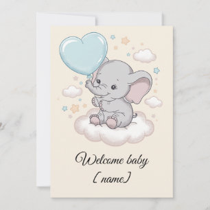 Tarjeta de felicitación personalizada para baby sh