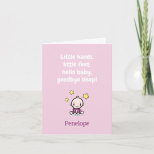 Tarjeta de Felicitación Personalizada para Bebé Ni