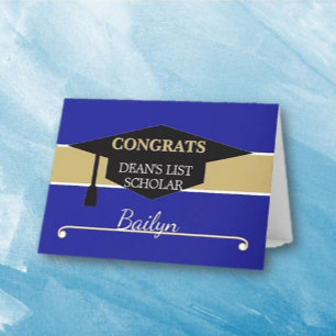 Tarjeta de felicitación personalizada para becario