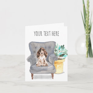 Tarjeta de felicitación personalizada para Cocker 