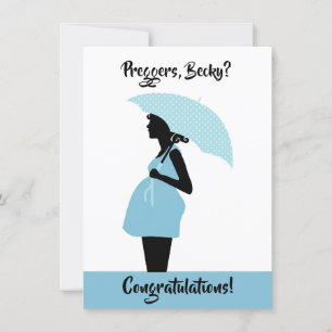 Tarjeta de Felicitación Personalizada para Embaraz