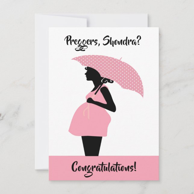 Tarjeta de Felicitación Personalizada para Embaraz (Anverso)
