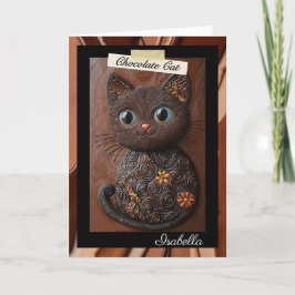 Tarjeta de felicitación personalizada para gatos d