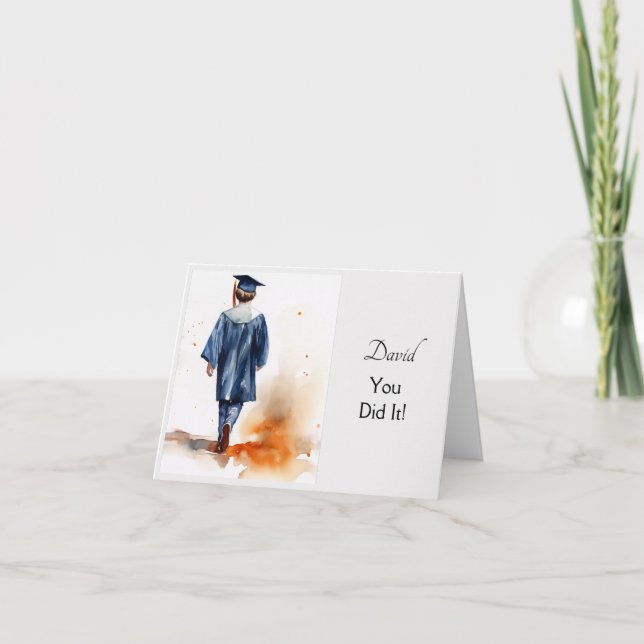 Tarjeta de felicitación personalizada para graduac (Anverso)