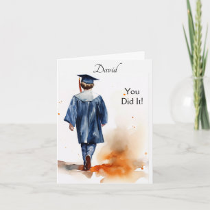 Tarjeta de felicitación personalizada para graduac