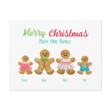 Tarjeta de felicitación personalizada para la fami