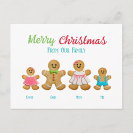 Tarjeta de felicitación personalizada para la fami