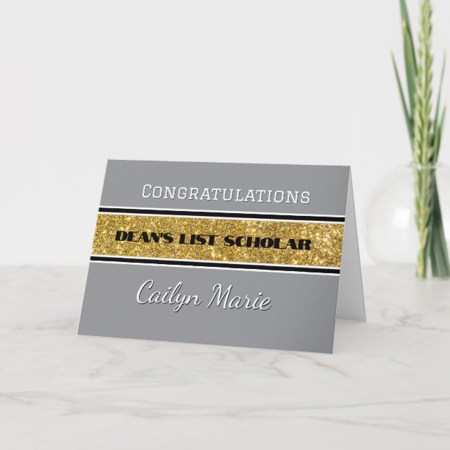 Tarjeta de felicitación personalizada para la list (Anverso)
