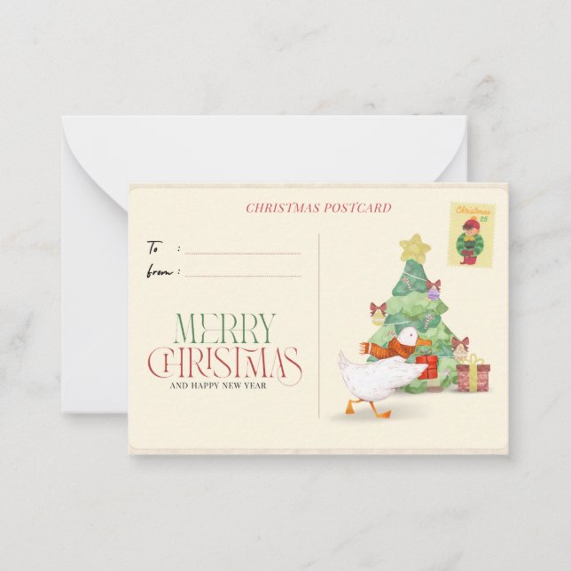 Tarjeta de felicitación personalizada para Navidad (Anverso)