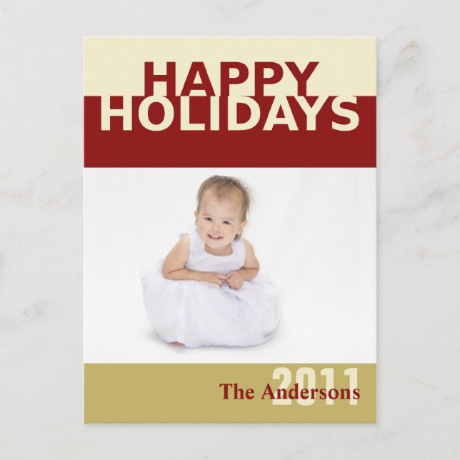Tarjeta de felicitación personalizada para Navidad (Anverso)