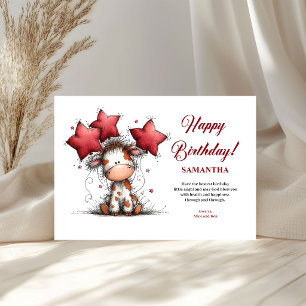 Tarjeta de felicitación personalizada para niños c
