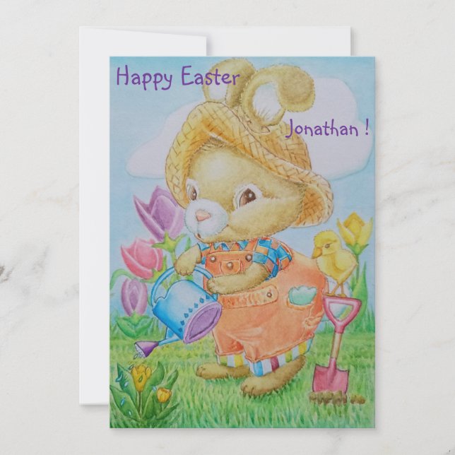 Tarjeta de felicitación personalizada para niños d (Anverso)
