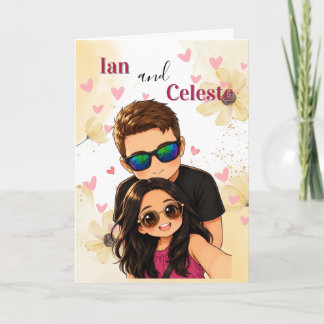 Tarjeta de Felicitación Personalizada para Parejas
