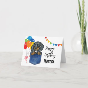 Tarjeta de felicitación personalizada para perro D