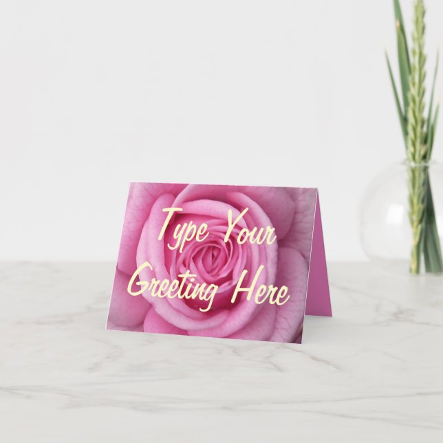 Tarjeta de felicitación personalizada para Rosas c (Anverso)