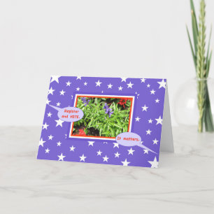 Tarjeta de felicitación personalizada Stars 2 VOTE