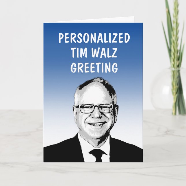 Tarjeta de felicitación personalizada Tim Walz (Anverso)