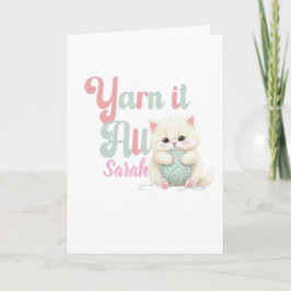 Tarjeta de felicitación personalizada Yarn it All