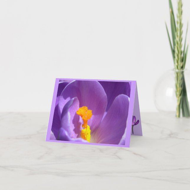 Tarjeta de felicitación Personalizado Crocus Flowe (Anverso)