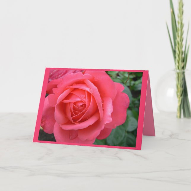 Tarjeta de felicitación Personalizado de flores ro (Anverso)