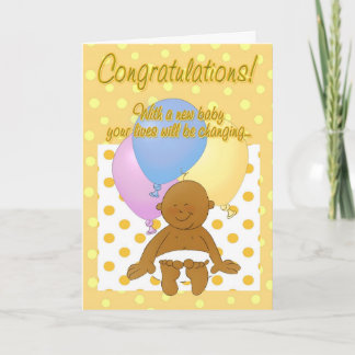 Tarjeta de felicitación personalizado para bebé re