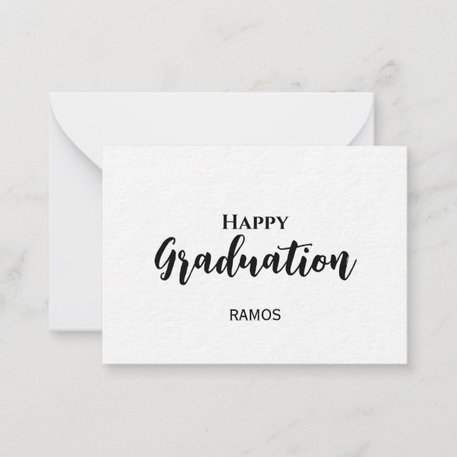 Tarjeta de felicitación personalizado para graduac (Anverso)