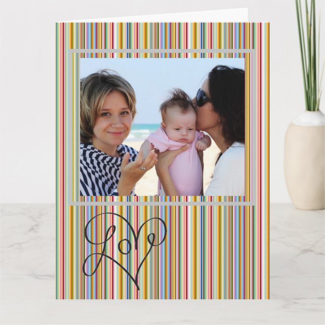Tarjeta de felicitación personalizar - Corazón de  (Anverso)