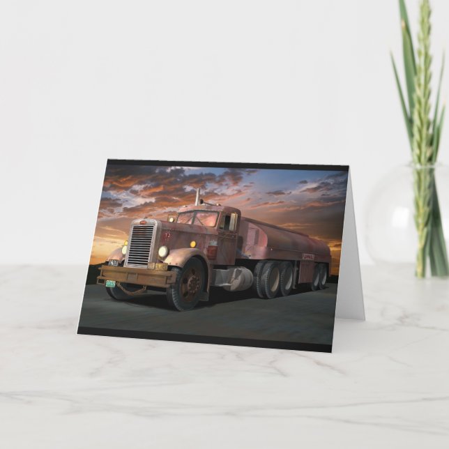 Tarjeta de felicitación Peterbilt "Duel Truck" (Anverso)