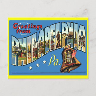 Tarjeta de felicitación Philadelphia Vintage