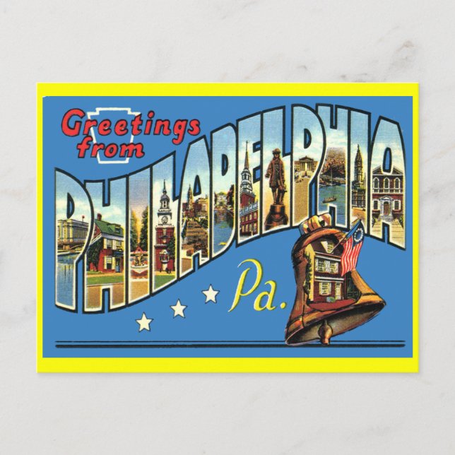 Tarjeta de felicitación Philadelphia Vintage (Anverso)