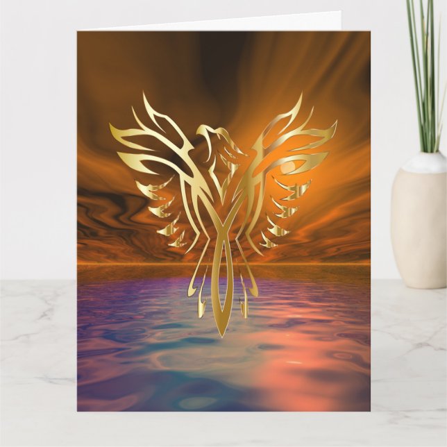 Tarjeta de felicitación Phoenix Rising (Anverso)
