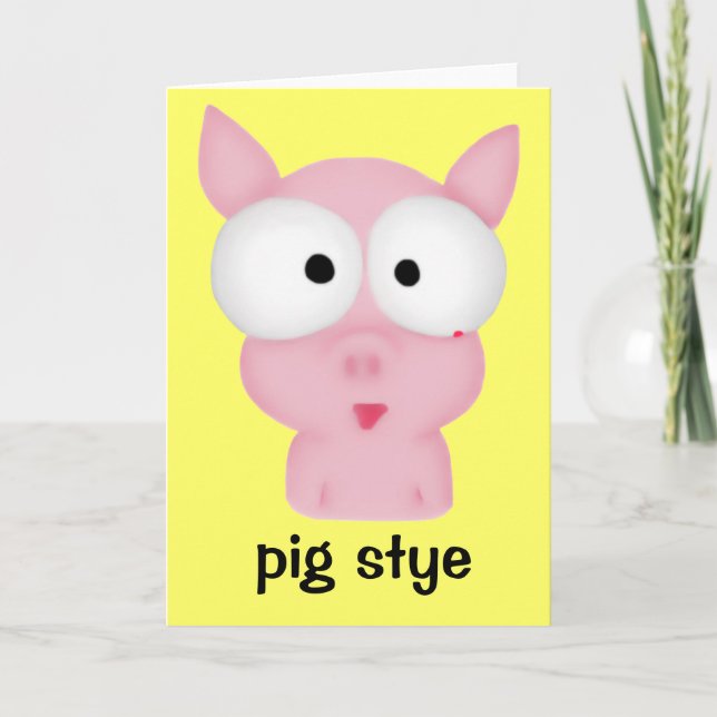 Tarjeta de felicitación Pig Stye (Anverso)