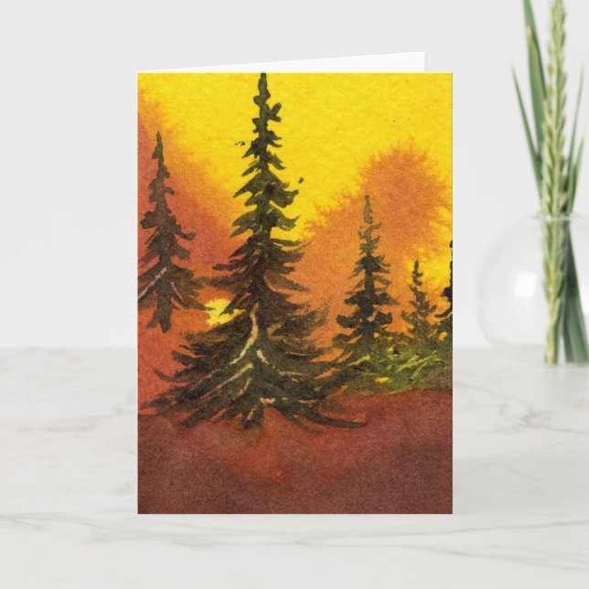 Tarjeta de felicitación Pinescape (Anverso)