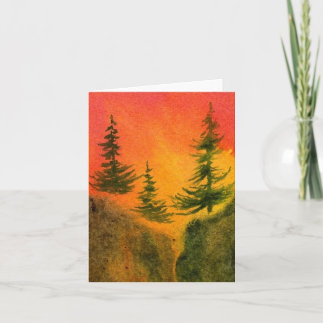 Tarjeta de felicitación Pinescape (Anverso)