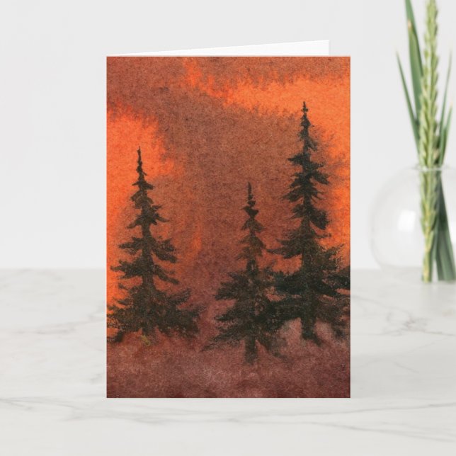 Tarjeta de felicitación Pinescape (Anverso)