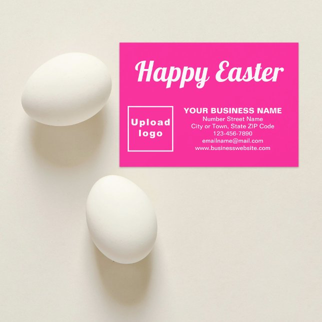 Tarjeta de felicitación Pink Easter Business Flat (Pink Easter business flat greeting card)