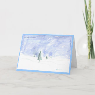 Tarjeta de felicitación pintada a mano del navidad