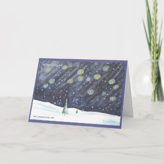 Tarjeta de felicitación pintada a mano del navidad