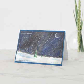 Tarjeta de felicitación pintada a mano del navidad