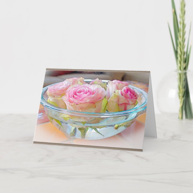 Tarjeta de felicitación pintada del espacio en (Anverso)