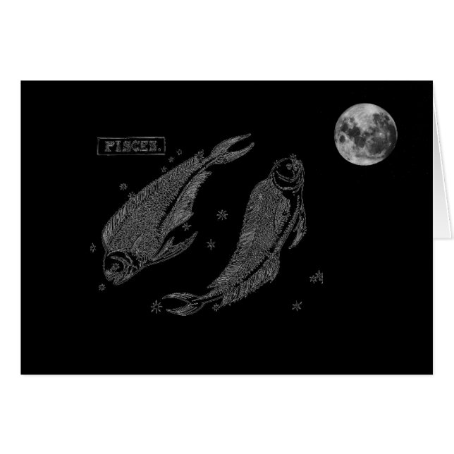 Tarjeta de felicitación Pisces (Anverso (Horizontal))