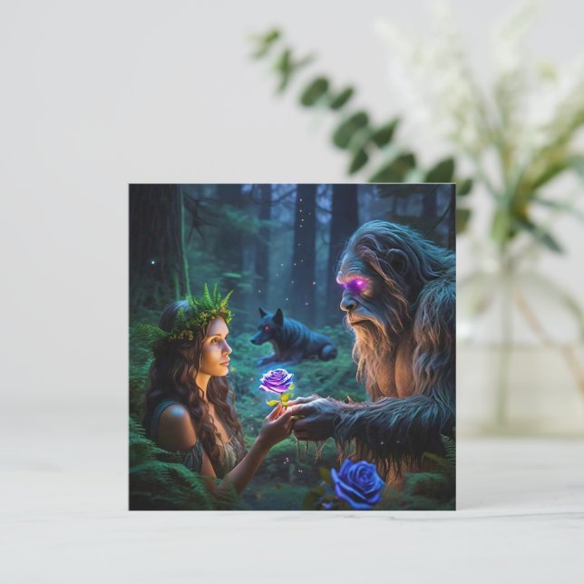 Tarjeta de felicitación plana (Anverso de pie)