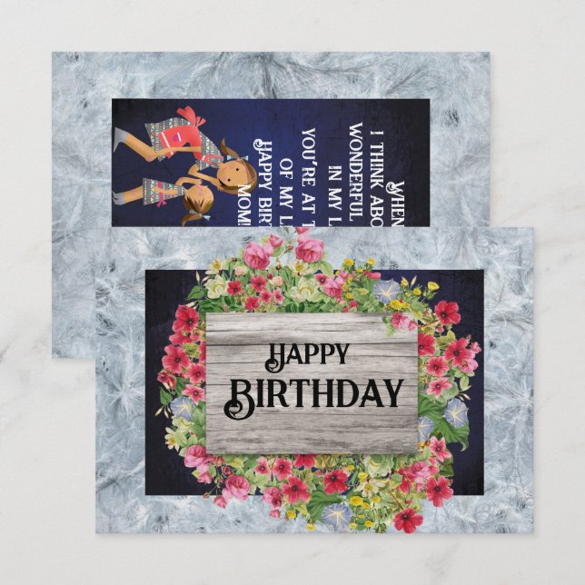 Tarjeta de felicitación plana (Anverso / Reverso)