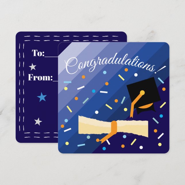 Tarjeta de felicitación plana (Anverso / Reverso)