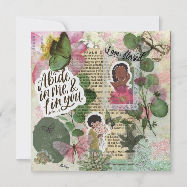 Tarjeta de felicitación plana basada en la fe "Gen (Anverso)