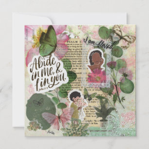 Tarjeta de felicitación plana basada en la fe "Gen