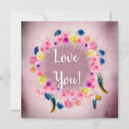 Tarjeta de felicitación plana boda