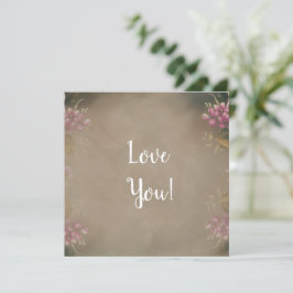 Tarjeta de felicitación plana boda